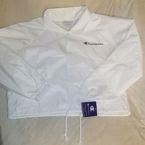 🆕️ White Cropped Champion Rain Jacket